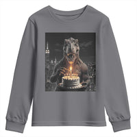 Funny Birthday Dinosaur Youth Sweatshirt Prehistoric Party Celebration