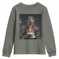 Funny Birthday Dinosaur Youth Sweatshirt Prehistoric Party Celebration