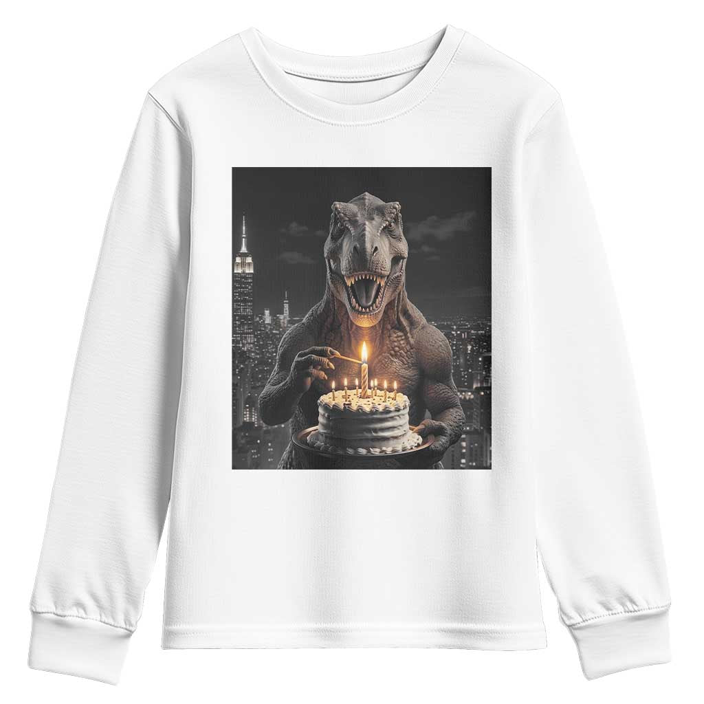 Funny Birthday Dinosaur Youth Sweatshirt Prehistoric Party Celebration