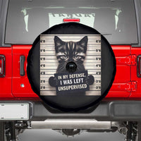 Funny Bad Cat Attitude Spare Tire Cover In My Defense I Was Left Unsupervised