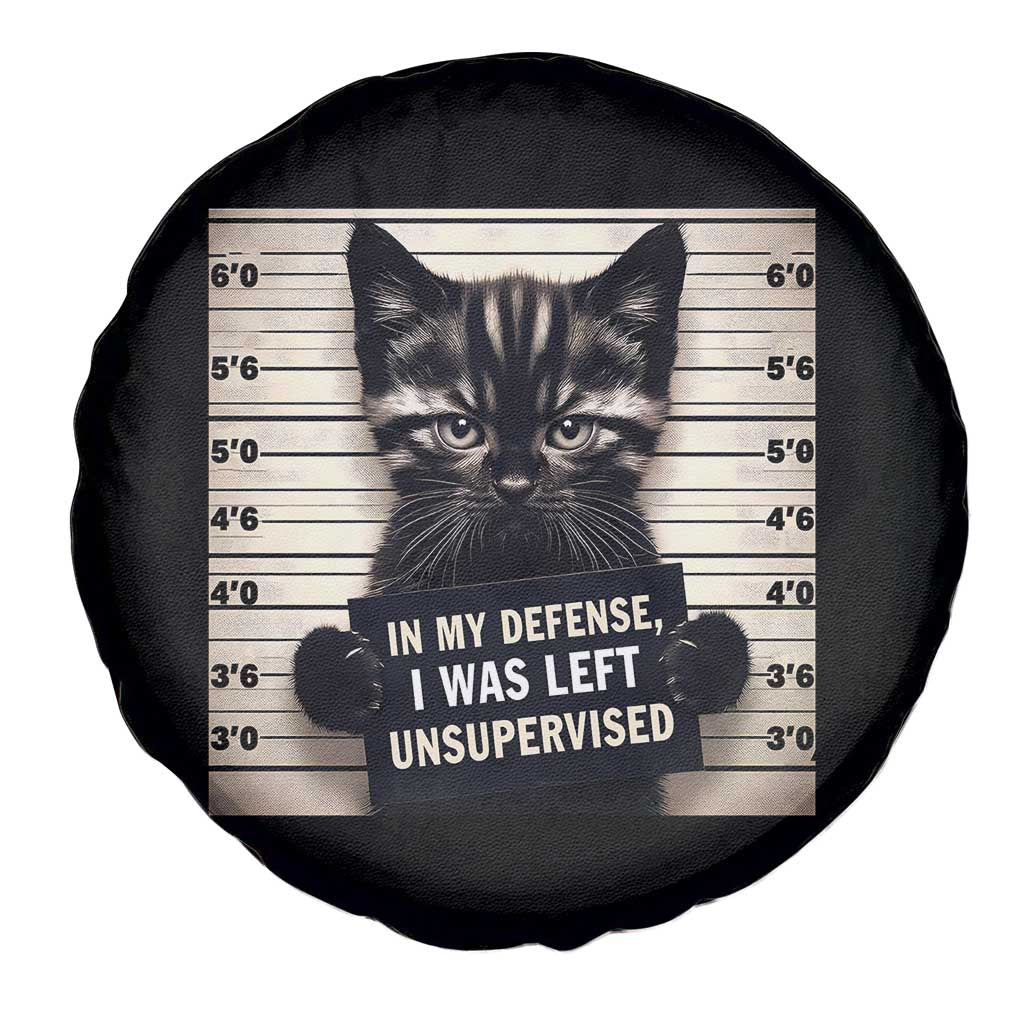 Funny Bad Cat Attitude Spare Tire Cover In My Defense I Was Left Unsupervised