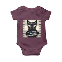 Funny Bad Cat Attitude Baby Onesie In My Defense I Was Left Unsupervised