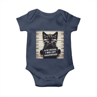 Funny Bad Cat Attitude Baby Onesie In My Defense I Was Left Unsupervised