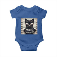 Funny Bad Cat Attitude Baby Onesie In My Defense I Was Left Unsupervised
