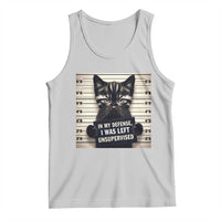 Funny Bad Cat Attitude Tank Top In My Defense I Was Left Unsupervised