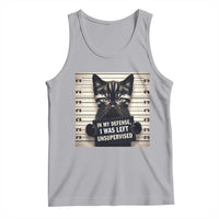 Funny Bad Cat Attitude Tank Top In My Defense I Was Left Unsupervised