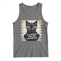 Funny Bad Cat Attitude Tank Top In My Defense I Was Left Unsupervised