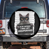 Funny Cat Mugshot Spare Tire Cover In My Defense I Was Left Unsupervised