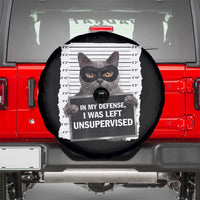 Funny Cat Mugshot Spare Tire Cover In My Defense I Was Left Unsupervised