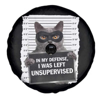 Funny Cat Mugshot Spare Tire Cover In My Defense I Was Left Unsupervised