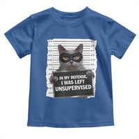 Funny Cat Mugshot Toddler T Shirt In My Defense I Was Left Unsupervised