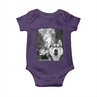 Funny Husky Chaos Baby Onesie Cool Dog Selfie With Burning Car
