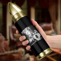 Funny Husky Chaos Bullet Tumbler Cool Dog Selfie With Burning Car