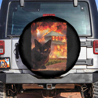 Funny Crazy Cat Selfie Spare Tire Cover Bad Kitty Chaos Humor Graphic