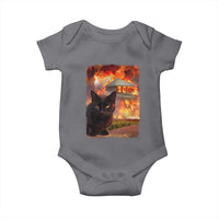 Funny Crazy Cat Selfie Baby Onesie Bad Kitty Chaos Humor Graphic