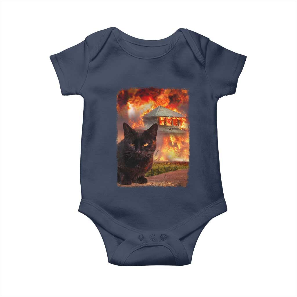 Funny Crazy Cat Selfie Baby Onesie Bad Kitty Chaos Humor Graphic