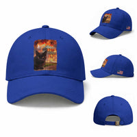 Funny Crazy Cat Selfie Baseball Cap Bad Kitty Chaos Humor Graphic