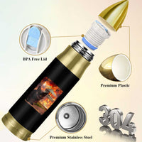 Funny Crazy Cat Selfie Bullet Tumbler Bad Kitty Chaos Humor Graphic