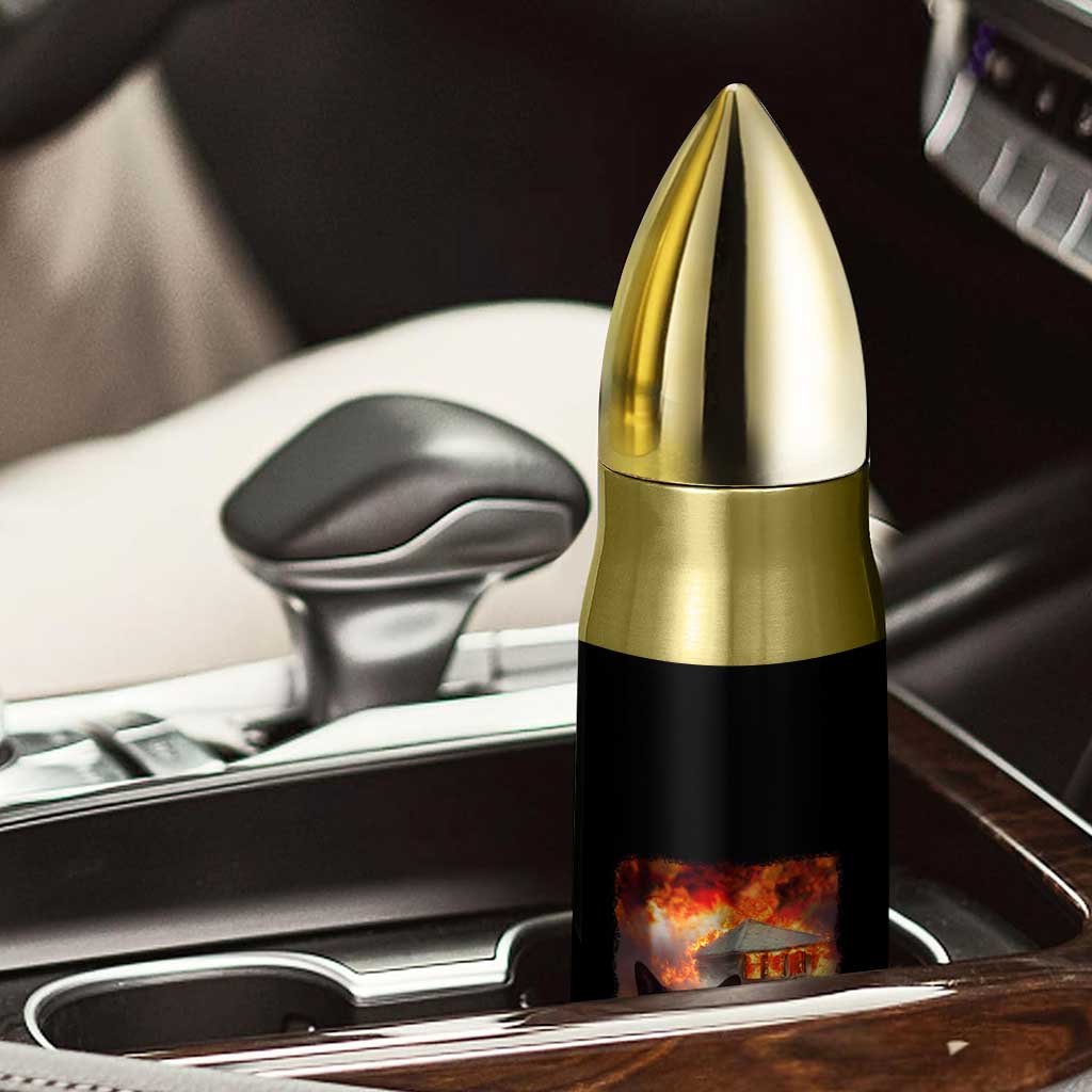 Funny Crazy Cat Selfie Bullet Tumbler Bad Kitty Chaos Humor Graphic