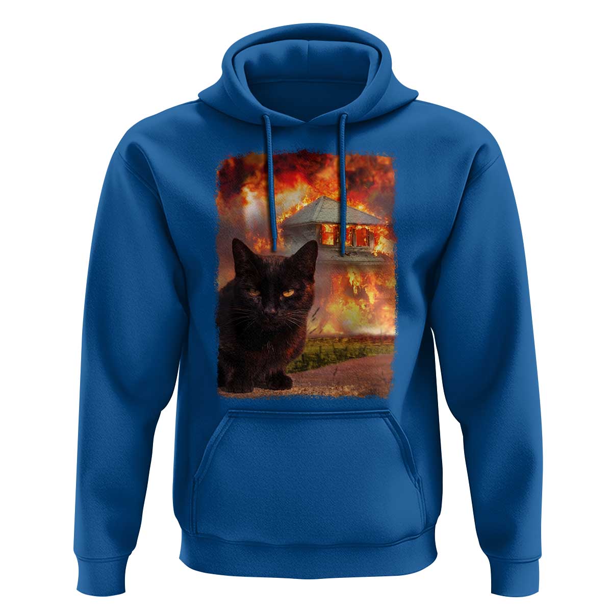 Funny Crazy Cat Selfie Hoodie Bad Kitty Chaos Humor Graphic