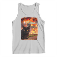 Funny Crazy Cat Selfie Tank Top Bad Kitty Chaos Humor Graphic
