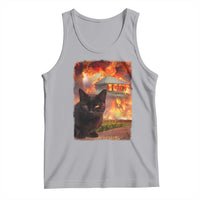 Funny Crazy Cat Selfie Tank Top Bad Kitty Chaos Humor Graphic