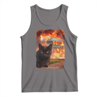 Funny Crazy Cat Selfie Tank Top Bad Kitty Chaos Humor Graphic