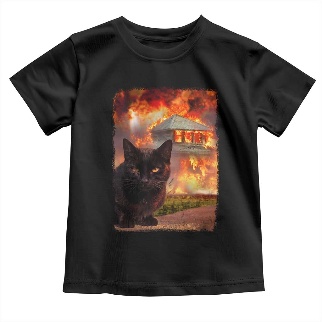 Funny Crazy Cat Selfie Toddler T Shirt Bad Kitty Chaos Humor Graphic