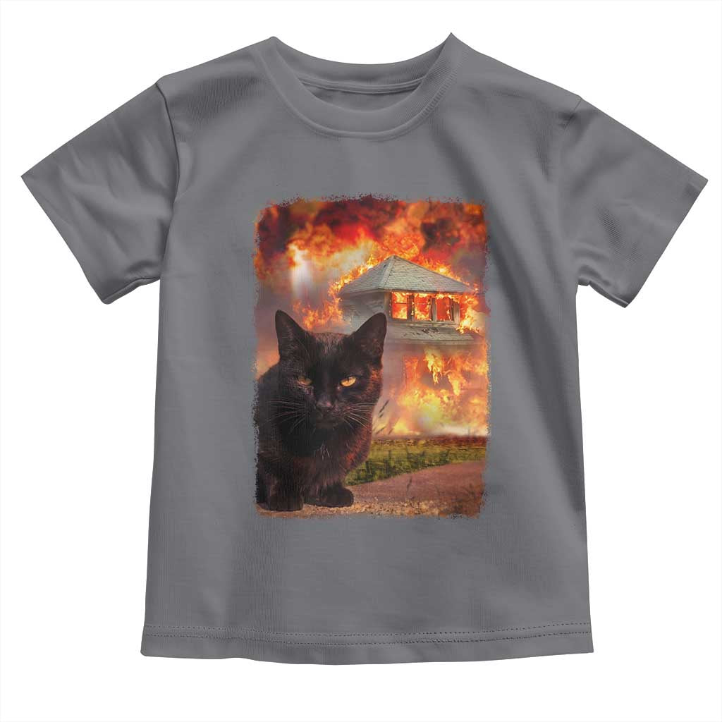 Funny Crazy Cat Selfie Toddler T Shirt Bad Kitty Chaos Humor Graphic