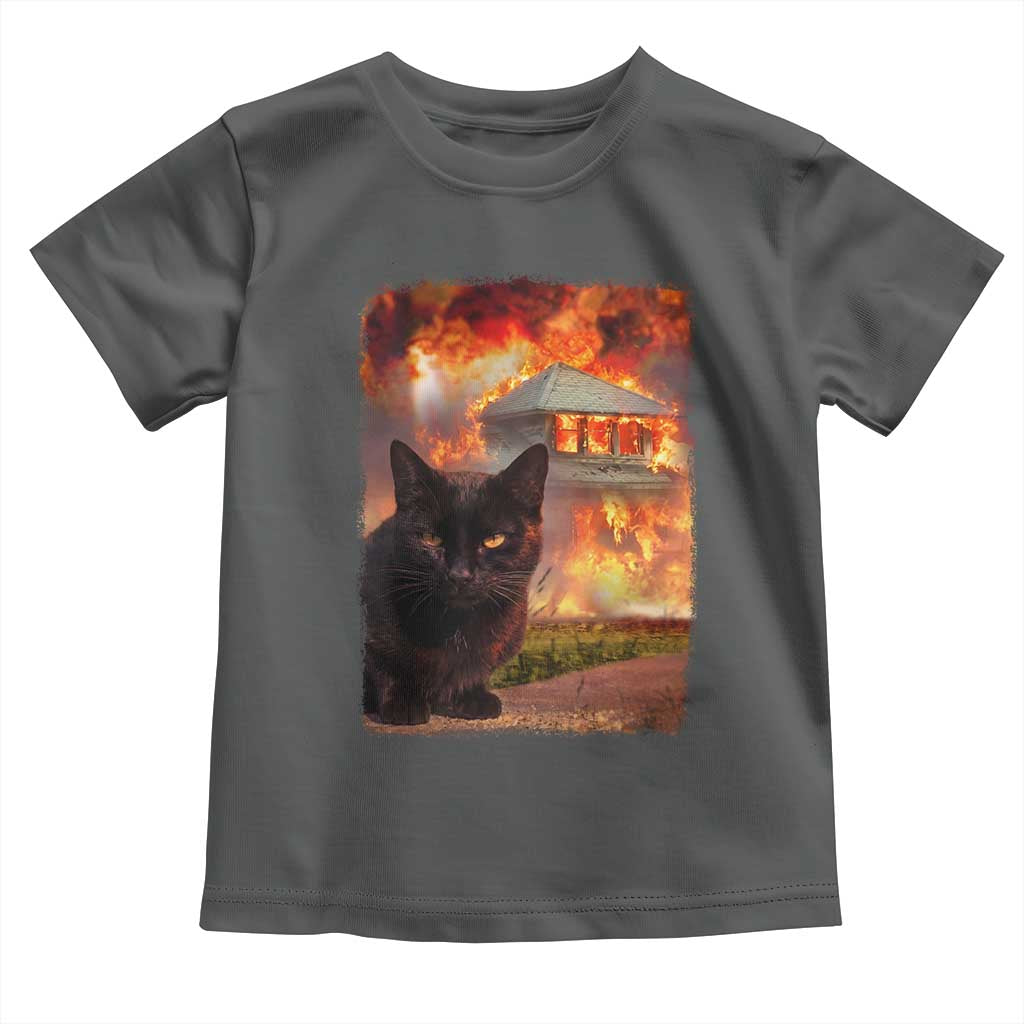 Funny Crazy Cat Selfie Toddler T Shirt Bad Kitty Chaos Humor Graphic