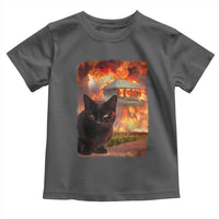 Funny Crazy Cat Selfie Toddler T Shirt Bad Kitty Chaos Humor Graphic