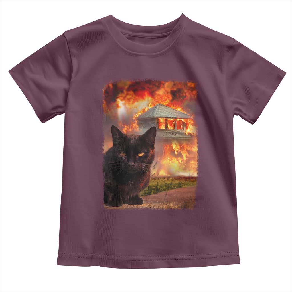 Funny Crazy Cat Selfie Toddler T Shirt Bad Kitty Chaos Humor Graphic