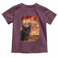 Funny Crazy Cat Selfie Toddler T Shirt Bad Kitty Chaos Humor Graphic