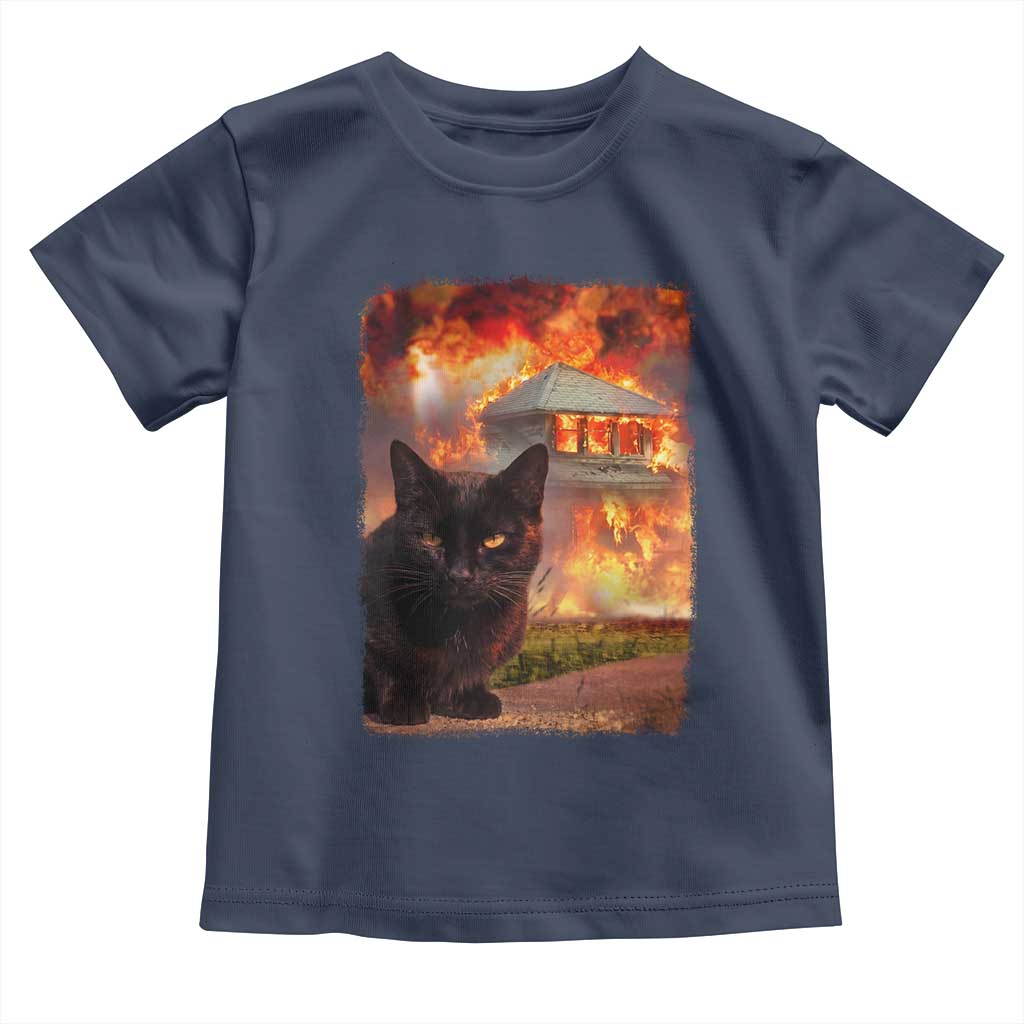 Funny Crazy Cat Selfie Toddler T Shirt Bad Kitty Chaos Humor Graphic