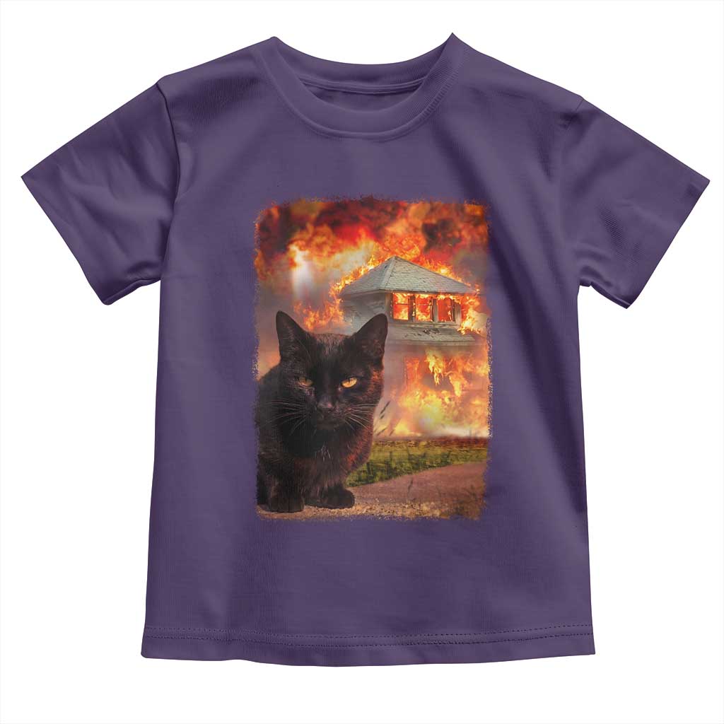 Funny Crazy Cat Selfie Toddler T Shirt Bad Kitty Chaos Humor Graphic