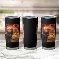 Funny Crazy Cat Selfie Tumbler Cup Bad Kitty Chaos Humor Graphic