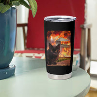 Funny Crazy Cat Selfie Tumbler Cup Bad Kitty Chaos Humor Graphic