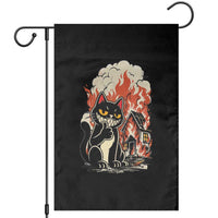 Funny Trouble Maker Cat Garden Flag Cute Mischief Graphic Gift For Cat Lover