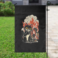 Funny Trouble Maker Cat Garden Flag Cute Mischief Graphic Gift For Cat Lover