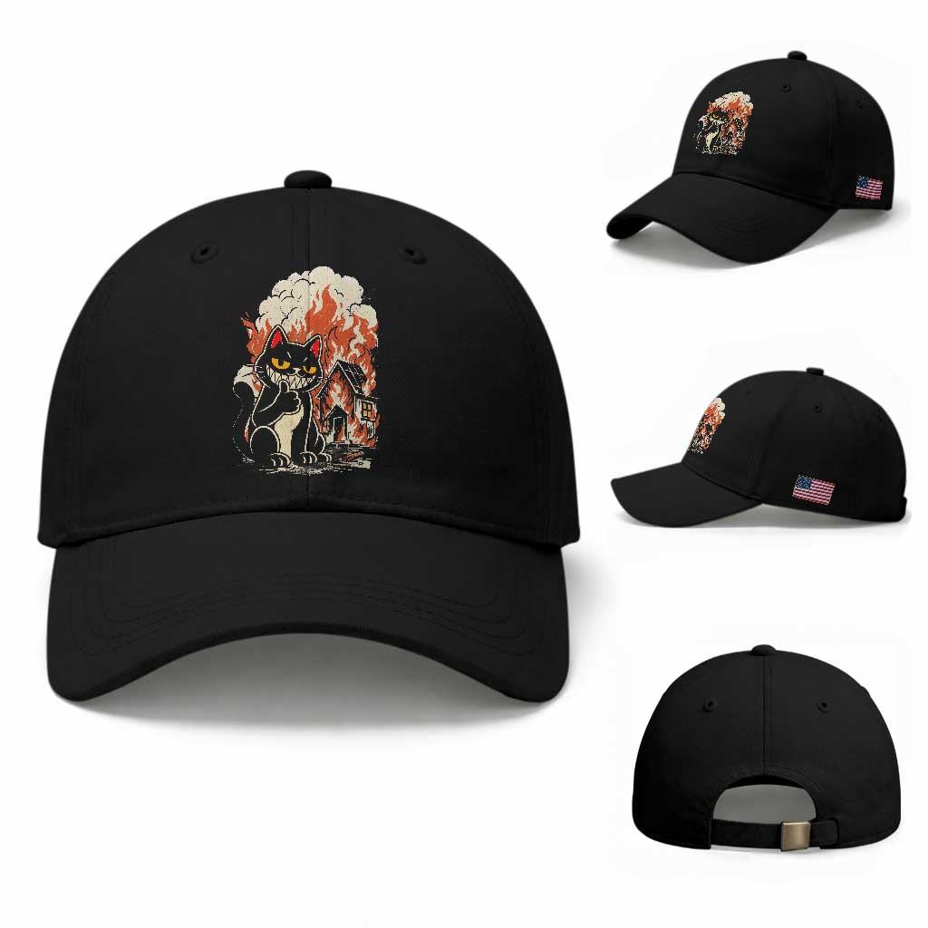 Funny Trouble Maker Cat Baseball Cap Cute Mischief Graphic Gift For Cat Lover
