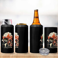 Funny Trouble Maker Cat 4 in 1 Can Cooler Tumbler Cute Mischief Graphic Gift For Cat Lover