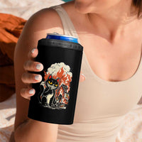 Funny Trouble Maker Cat 4 in 1 Can Cooler Tumbler Cute Mischief Graphic Gift For Cat Lover