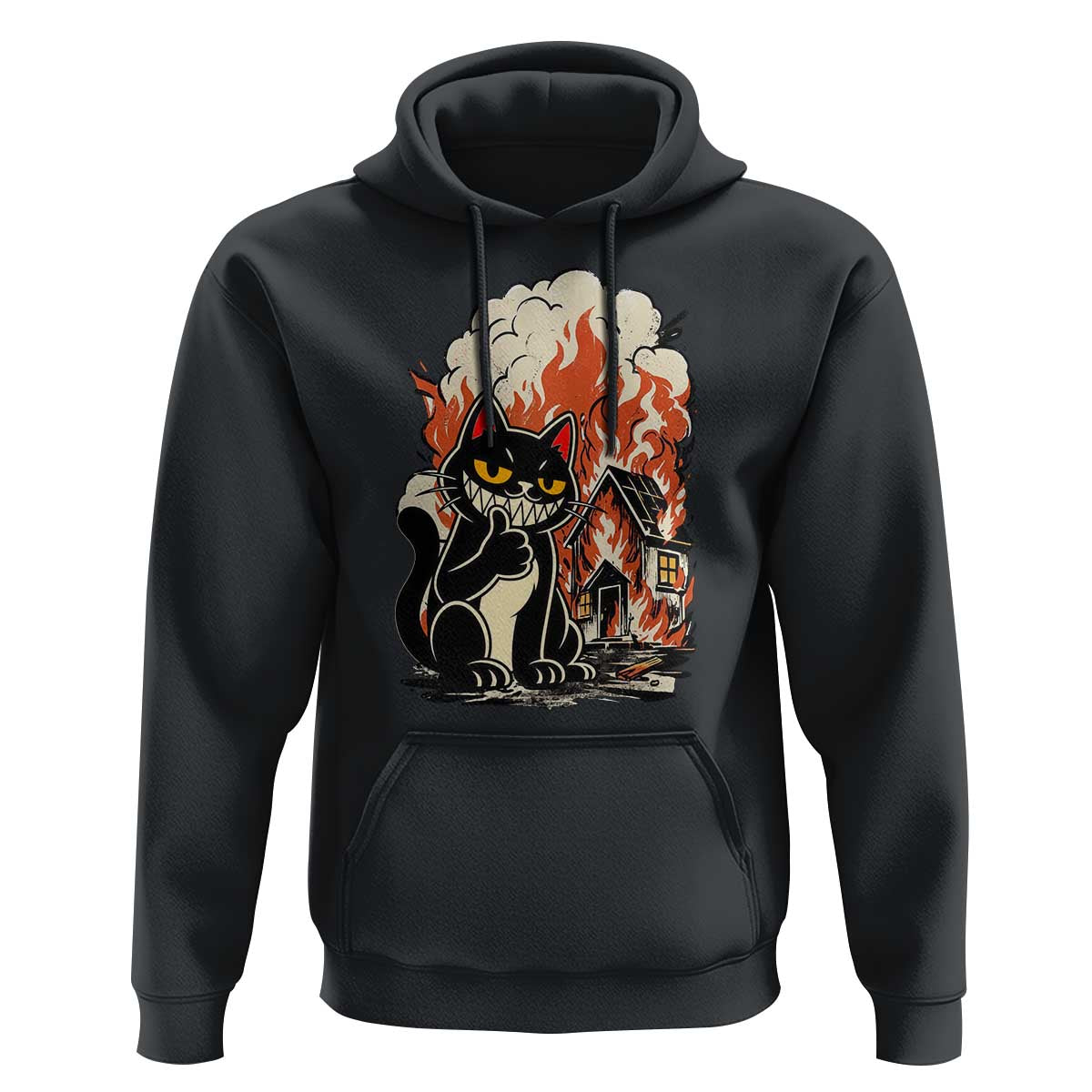 Funny Trouble Maker Cat Hoodie Cute Mischief Graphic Gift For Cat Lover