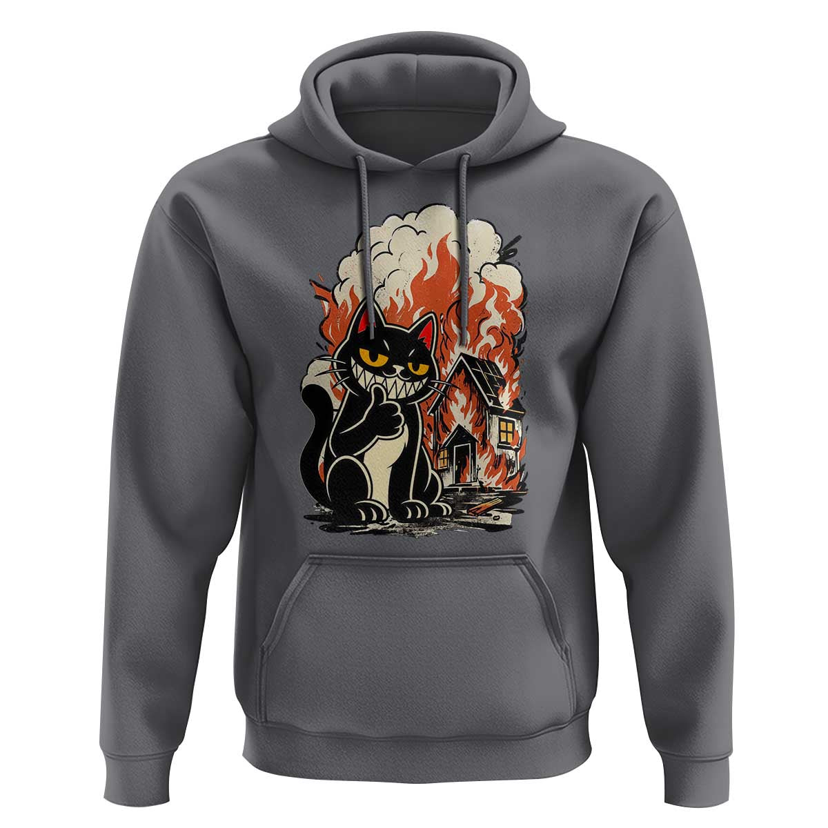 Funny Trouble Maker Cat Hoodie Cute Mischief Graphic Gift For Cat Lover