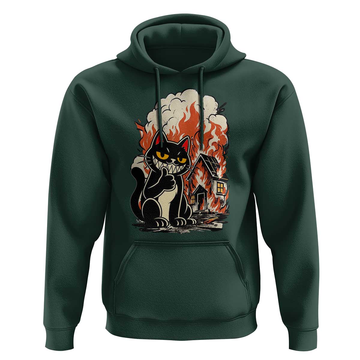 Funny Trouble Maker Cat Hoodie Cute Mischief Graphic Gift For Cat Lover