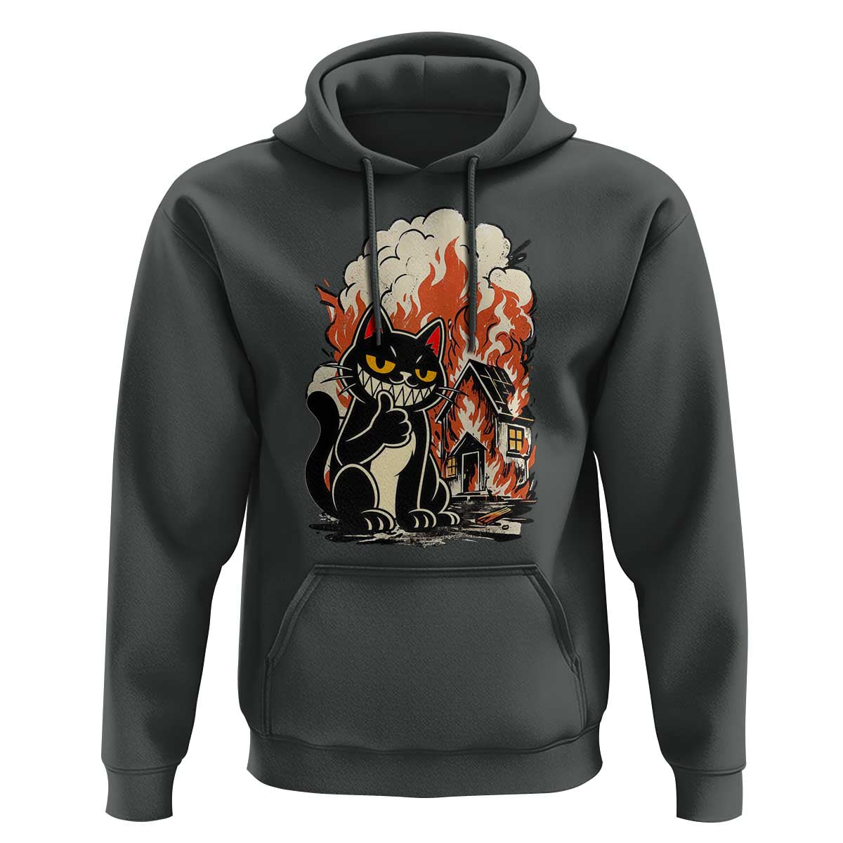 Funny Trouble Maker Cat Hoodie Cute Mischief Graphic Gift For Cat Lover