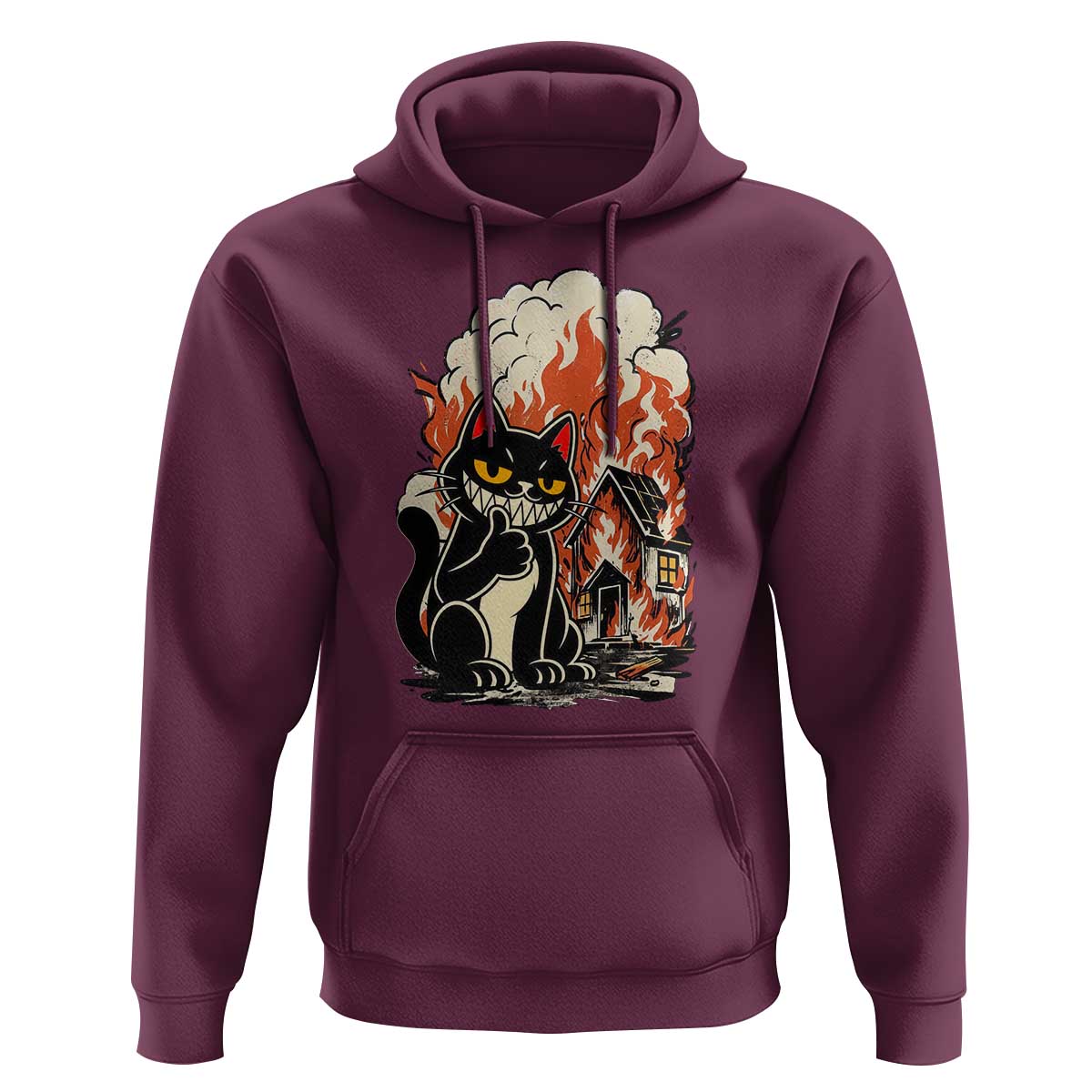 Funny Trouble Maker Cat Hoodie Cute Mischief Graphic Gift For Cat Lover