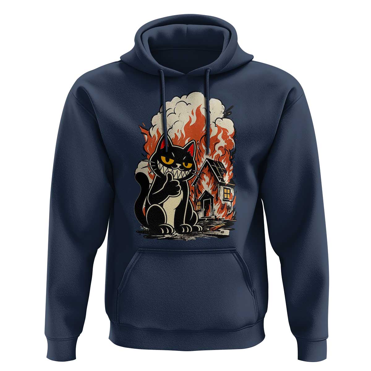 Funny Trouble Maker Cat Hoodie Cute Mischief Graphic Gift For Cat Lover