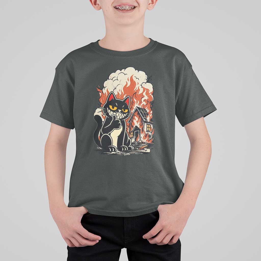 Funny Trouble Maker Cat T Shirt For Kid Cute Mischief Graphic Gift For Cat Lover