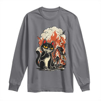 Funny Trouble Maker Cat Long Sleeve Shirt Cute Mischief Graphic Gift For Cat Lover